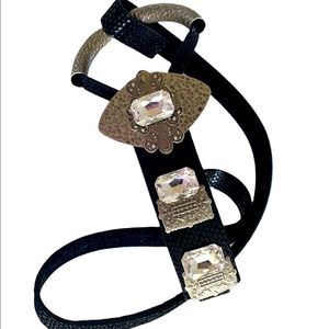🔥Rhinestone belt, black , 44 inches long